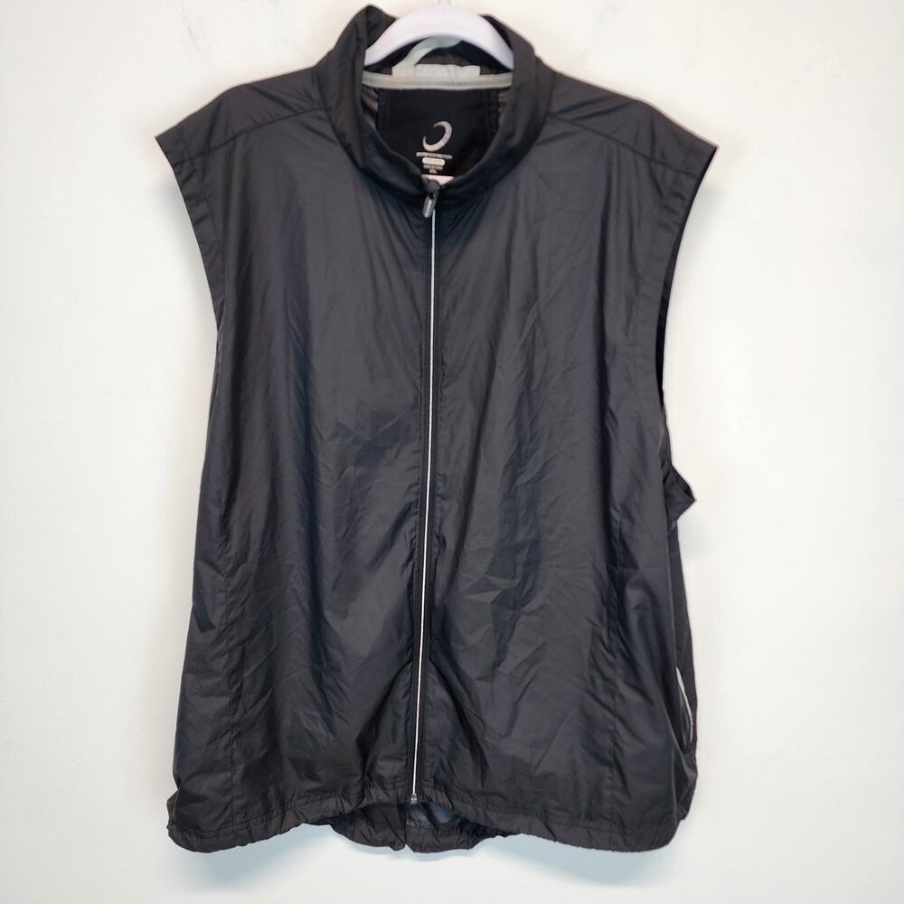 Zero Restriction Mens Windbreaker Vest XXL Black Lightweight Golf Pickleball